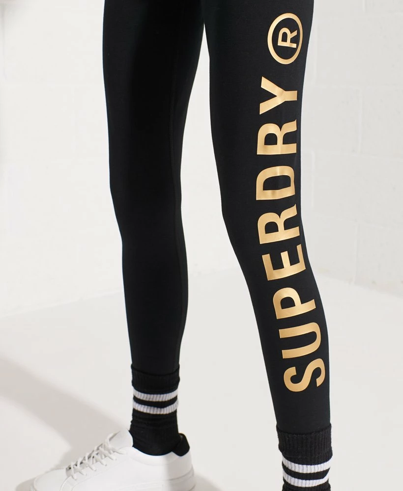 SUPERDRY Sportstyle Corporate Logo Leggings Black 4 SUPERDRY Sportstyle Corporate Logo Leggings Black - Image 4