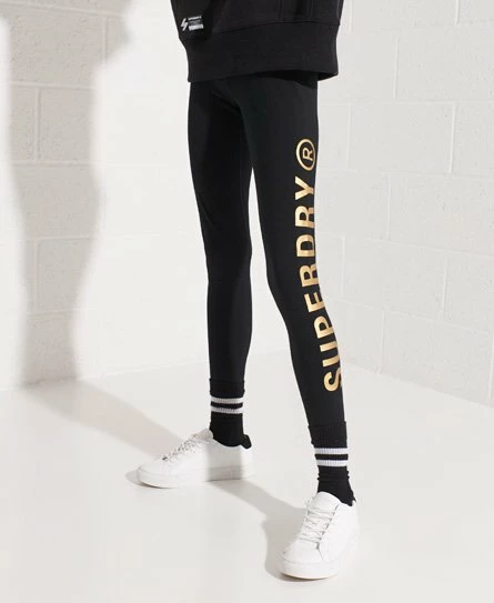 SUPERDRY Sportstyle Corporate Logo Leggings Black 5 SUPERDRY Sportstyle Corporate Logo Leggings Black - Image 5