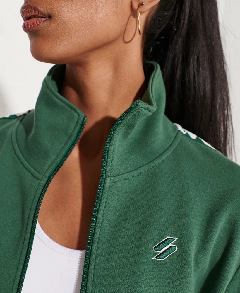 SUPERDRY Code Tape Track Top Ice Marl 3 SUPERDRY Code Tape Track Top Ice Marl - Image 3