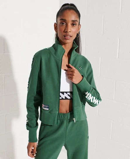 SUPERDRY Code Tape Track Top Ice Marl 6 SUPERDRY Code Tape Track Top Ice Marl - Image 6