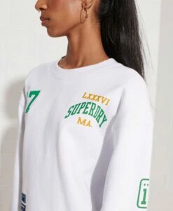SUPERDRY Varsity Arch Batwing Crew Sweatshirt Nautical Yellow -Sportswear Sales 2022 upload9223368955665951828