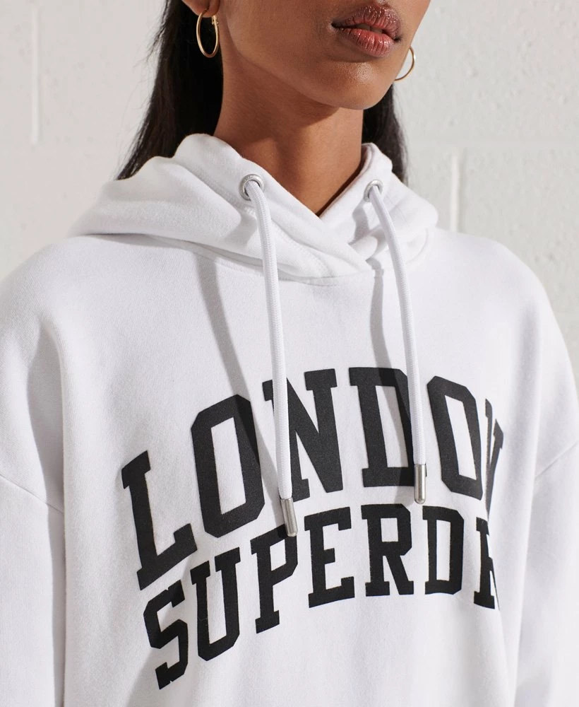 SUPERDRY City College Oversized Hoodie Grey Slub Grindle 3 SUPERDRY City College Oversized Hoodie Grey Slub Grindle - Image 3