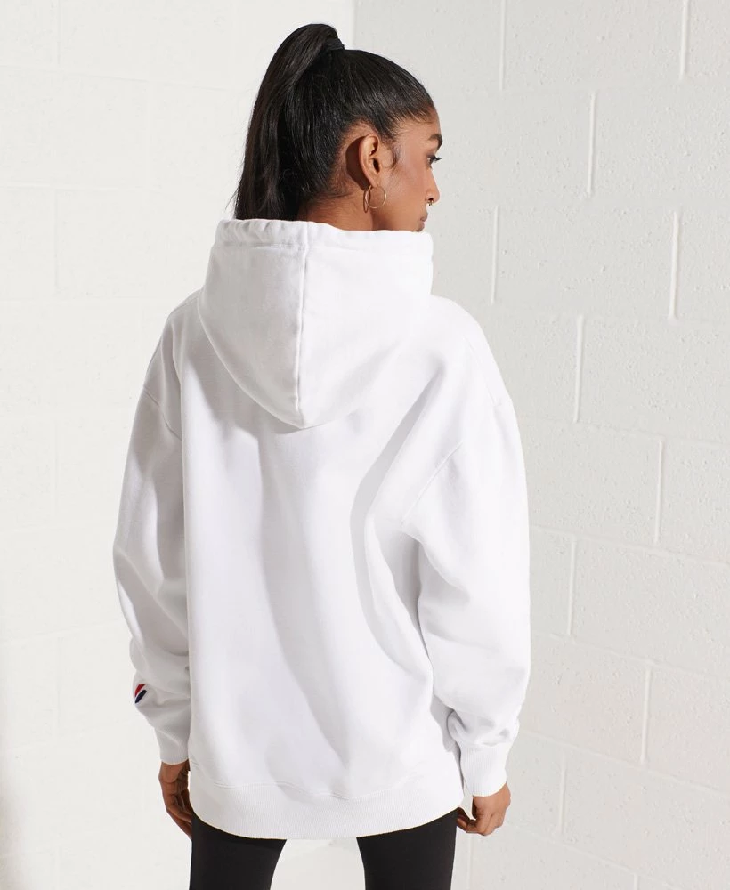 SUPERDRY City College Oversized Hoodie Grey Slub Grindle 2 SUPERDRY City College Oversized Hoodie Grey Slub Grindle - Image 2