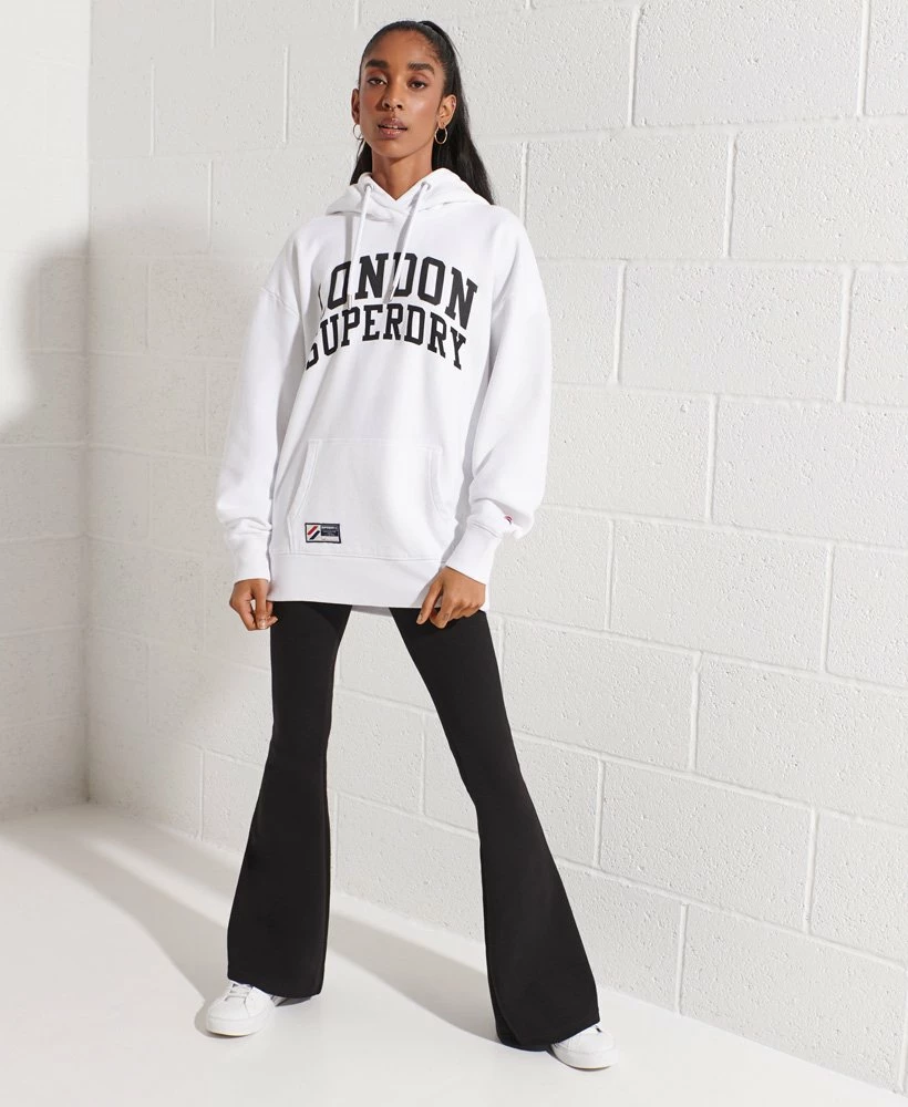 SUPERDRY City College Oversized Hoodie Grey Slub Grindle 1 SUPERDRY City College Oversized Hoodie Grey Slub Grindle