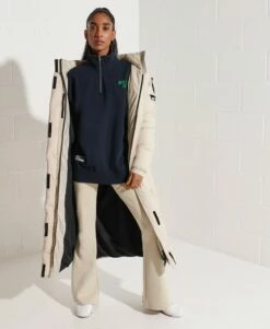 SUPERDRY City College Oversized Half Zip Track Top Black