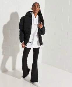 SUPERDRY Micro Logo Oversized Hoodie Black