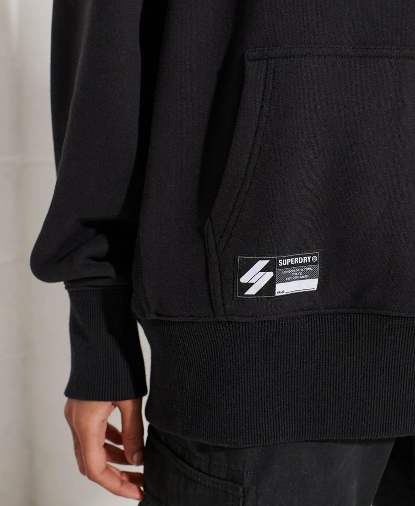 SUPERDRY Micro Logo Oversized Hoodie Pelican 6 SUPERDRY Micro Logo Oversized Hoodie Pelican - Image 6