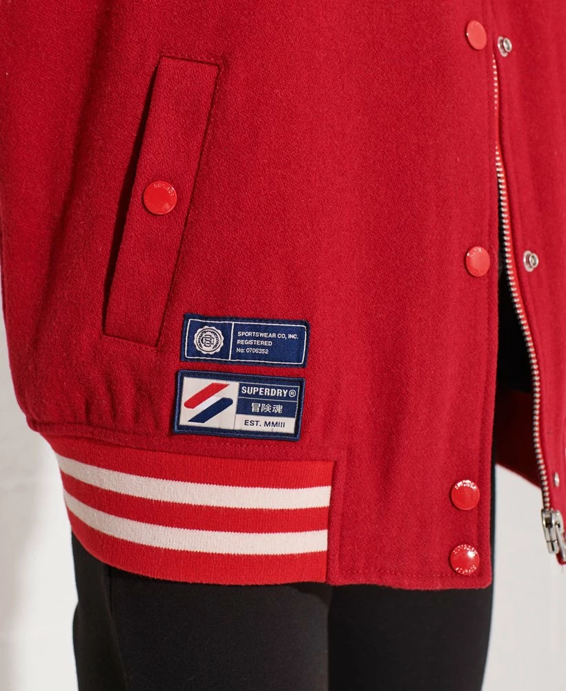 SUPERDRY Wool Varsity Baseball Jacket Varsity Arch Colourblock 5 SUPERDRY Wool Varsity Baseball Jacket Varsity Arch Colourblock - Image 5