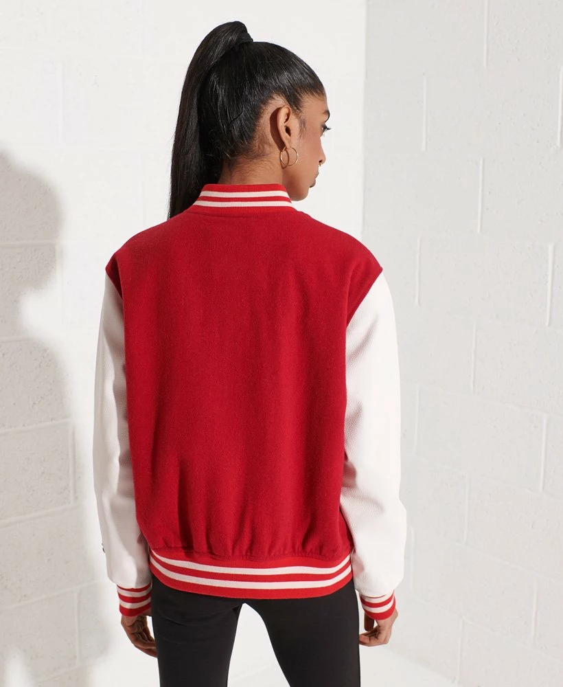 SUPERDRY Wool Varsity Baseball Jacket Varsity Arch Colourblock 2 SUPERDRY Wool Varsity Baseball Jacket Varsity Arch Colourblock - Image 2
