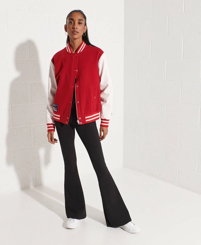 SUPERDRY Wool Varsity Baseball Jacket Varsity Arch Colourblock 1 SUPERDRY Wool Varsity Baseball Jacket Varsity Arch Colourblock