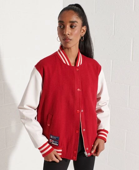 SUPERDRY Wool Varsity Baseball Jacket Red/ecru 7 SUPERDRY Wool Varsity Baseball Jacket Red/ecru - Image 7