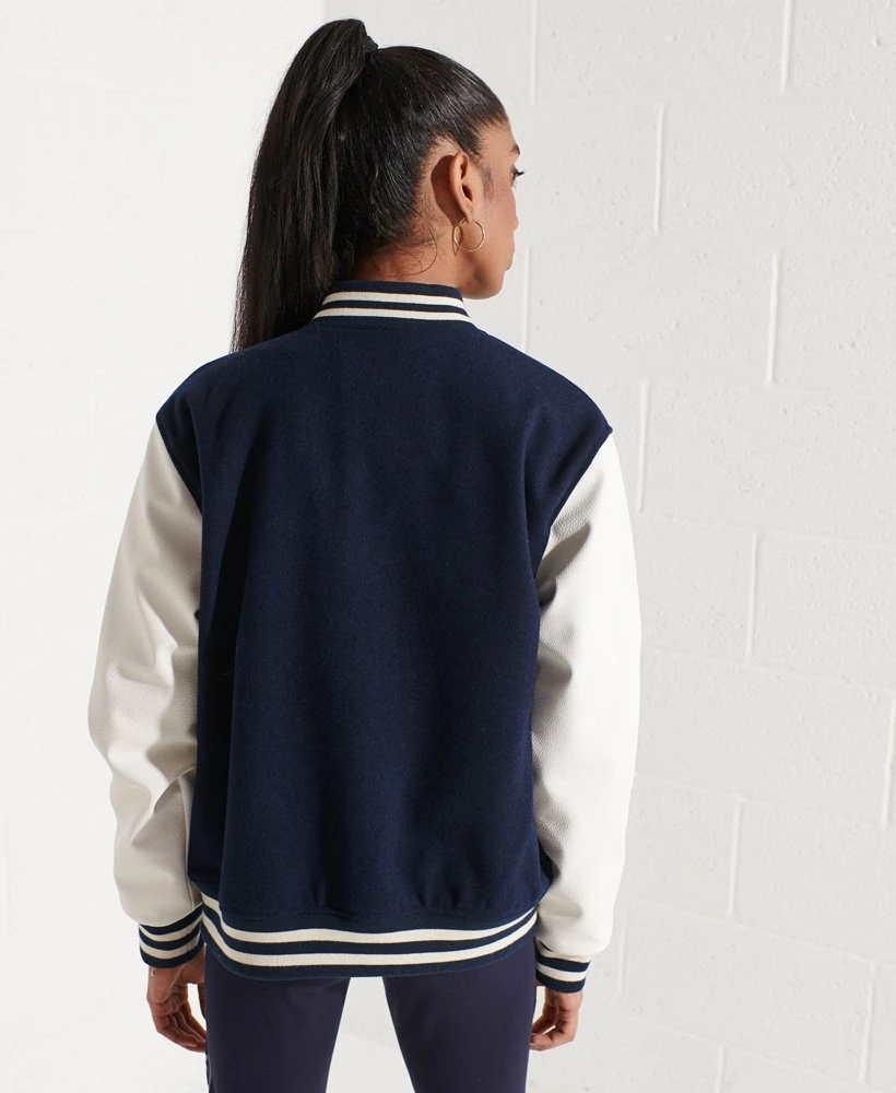 SUPERDRY Wool Varsity Baseball Jacket Varsity Arch Colourblock 2 SUPERDRY Wool Varsity Baseball Jacket Varsity Arch Colourblock - Image 2