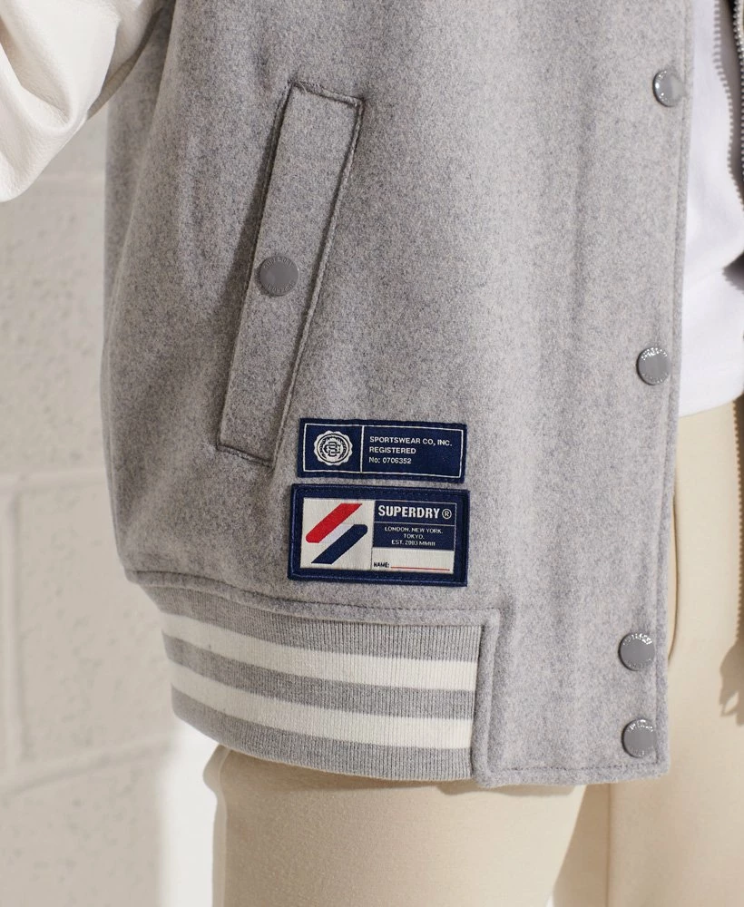 SUPERDRY Wool Varsity Baseball Jacket Red/ecru 4 SUPERDRY Wool Varsity Baseball Jacket Red/ecru - Image 4