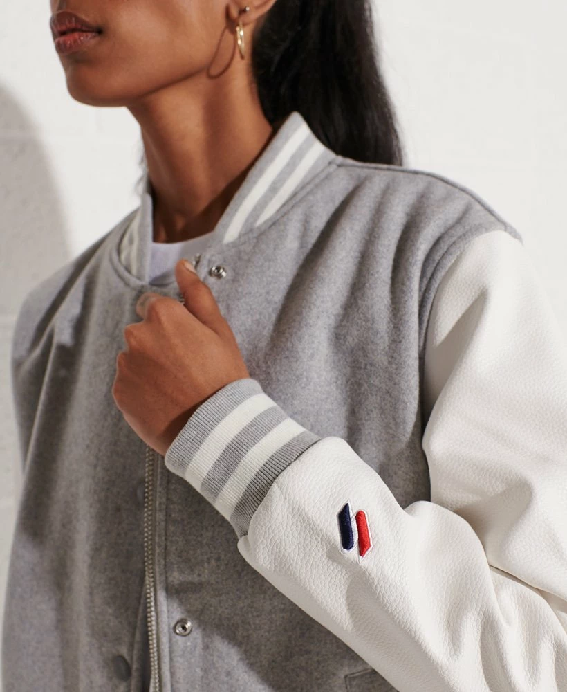 SUPERDRY Wool Varsity Baseball Jacket Red/ecru 3 SUPERDRY Wool Varsity Baseball Jacket Red/ecru - Image 3