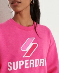 SUPERDRY Code Logo Applique Crew Sweatshirt Hot Pink Marl 11 SUPERDRY Code Logo Applique Crew Sweatshirt Hot Pink Marl -Sportswear Sales 2022 upload9223368955665952070