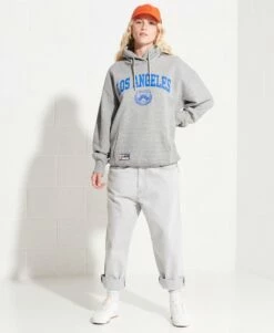 SUPERDRY City College Oversized Hoodie Optic