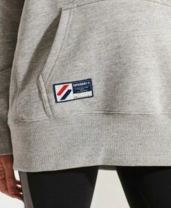 SUPERDRY Code Logo Chenille Oversized Hoodie Ice Marl -Sportswear Sales 2022 upload9223368955665953172