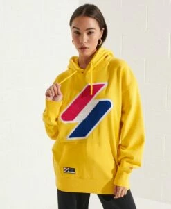 SUPERDRY Code Logo Chenille Oversized Hoodie Ice Marl -Sportswear Sales 2022 upload9223368955665953184 2