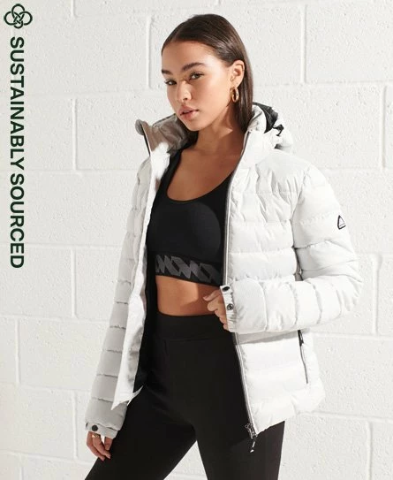 SUPERDRY Metallic Fuji Puffer Jacket White Metallic 9 SUPERDRY Metallic Fuji Puffer Jacket White Metallic - Image 9
