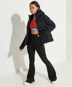 SUPERDRY Metallic Fuji Puffer Jacket Black Metallic