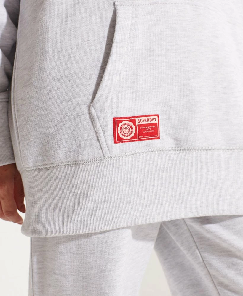 SUPERDRY College Graphic Oversized Hoodie Dress Black 4 SUPERDRY College Graphic Oversized Hoodie Dress Black - Image 4