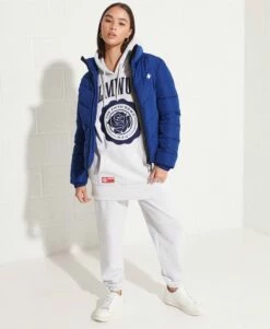 SUPERDRY College Graphic Oversized Hoodie Dress Black