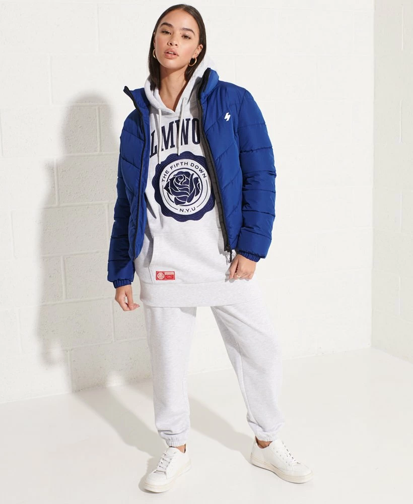 SUPERDRY College Graphic Oversized Hoodie Dress Black 1 SUPERDRY College Graphic Oversized Hoodie Dress Black