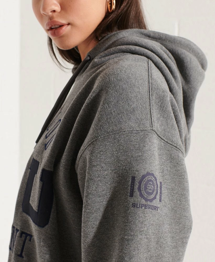 SUPERDRY College Graphic Oversized Hoodie Dress Risk Red 3 SUPERDRY College Graphic Oversized Hoodie Dress Risk Red - Image 3