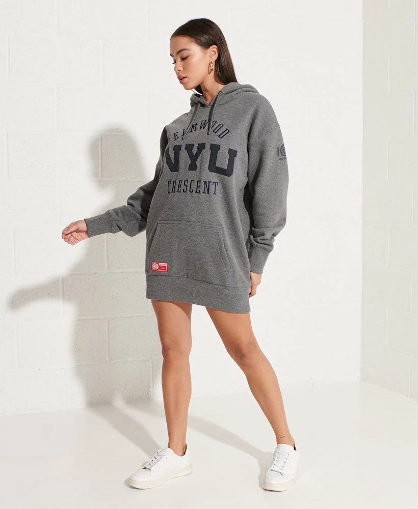 SUPERDRY College Graphic Oversized Hoodie Dress Risk Red 1 SUPERDRY College Graphic Oversized Hoodie Dress Risk Red
