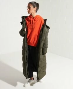 SUPERDRY Expedition Graphic Crop Hoodie Grey Slub Grindle