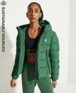 SUPERDRY Hooded Spirit Sports Puffer Jacket Dark Green -Sportswear Sales 2022 upload9223368955665953789 1