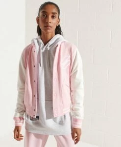 SUPERDRY Code Chenille Walk Out Jacket Roseate Pink -Sportswear Sales 2022 upload9223368955665953893 1