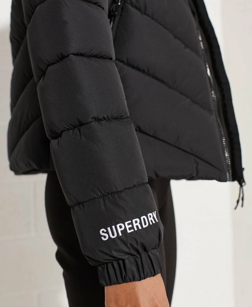 SUPERDRY Non Hooded Sports Puffer Jacket Black 4 SUPERDRY Non Hooded Sports Puffer Jacket Black - Image 4
