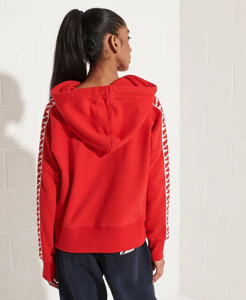 SUPERDRY Code Logo Tape Crop Hoodie Black 1 SUPERDRY Code Logo Tape Crop Hoodie Black