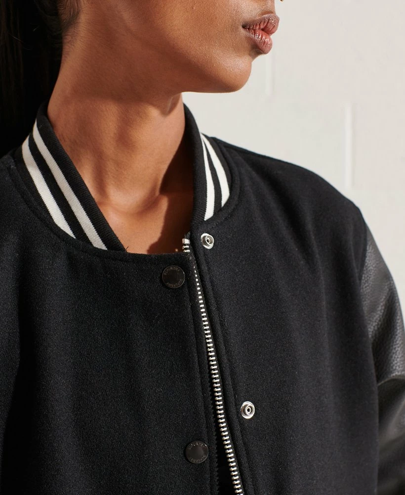 SUPERDRY Wool Varsity Baseball Jacket Navy/ecru 3 SUPERDRY Wool Varsity Baseball Jacket Navy/ecru - Image 3