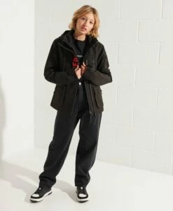 SUPERDRY Ultimate SD Windcheater Jacket Jet Black/fiery Coral