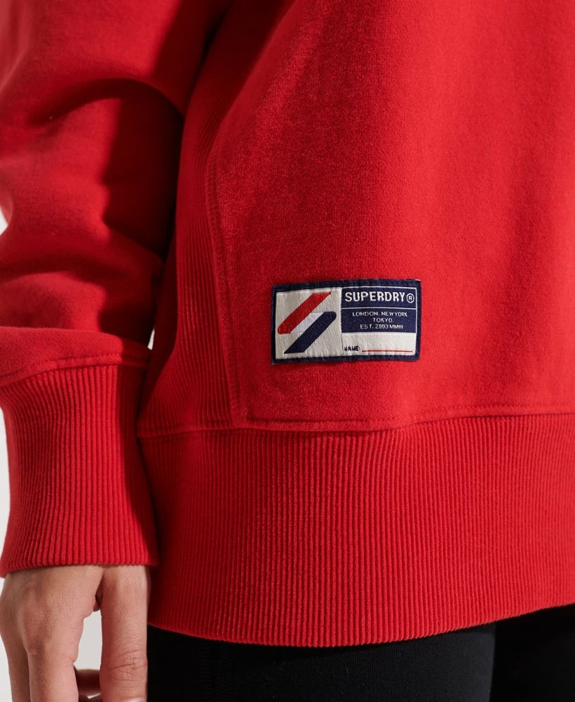 SUPERDRY Strikeout Oversized Crew Sweatshirt Risk Red 6 SUPERDRY Strikeout Oversized Crew Sweatshirt Risk Red - Image 6