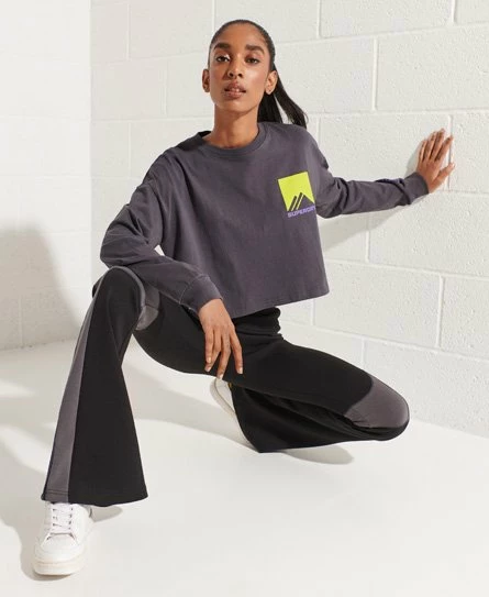 SUPERDRY Mountain Sport Energy Crop Top Charcoal 7 SUPERDRY Mountain Sport Energy Crop Top Charcoal - Image 7