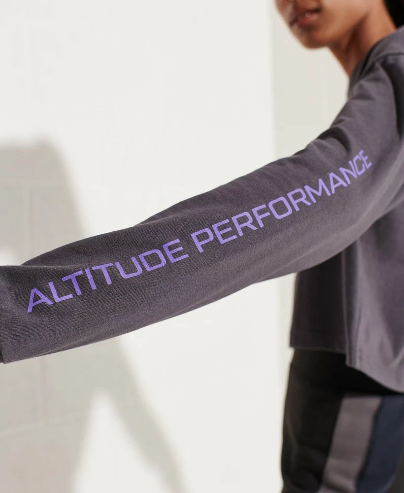 SUPERDRY Mountain Sport Energy Crop Top Charcoal 4 SUPERDRY Mountain Sport Energy Crop Top Charcoal - Image 4