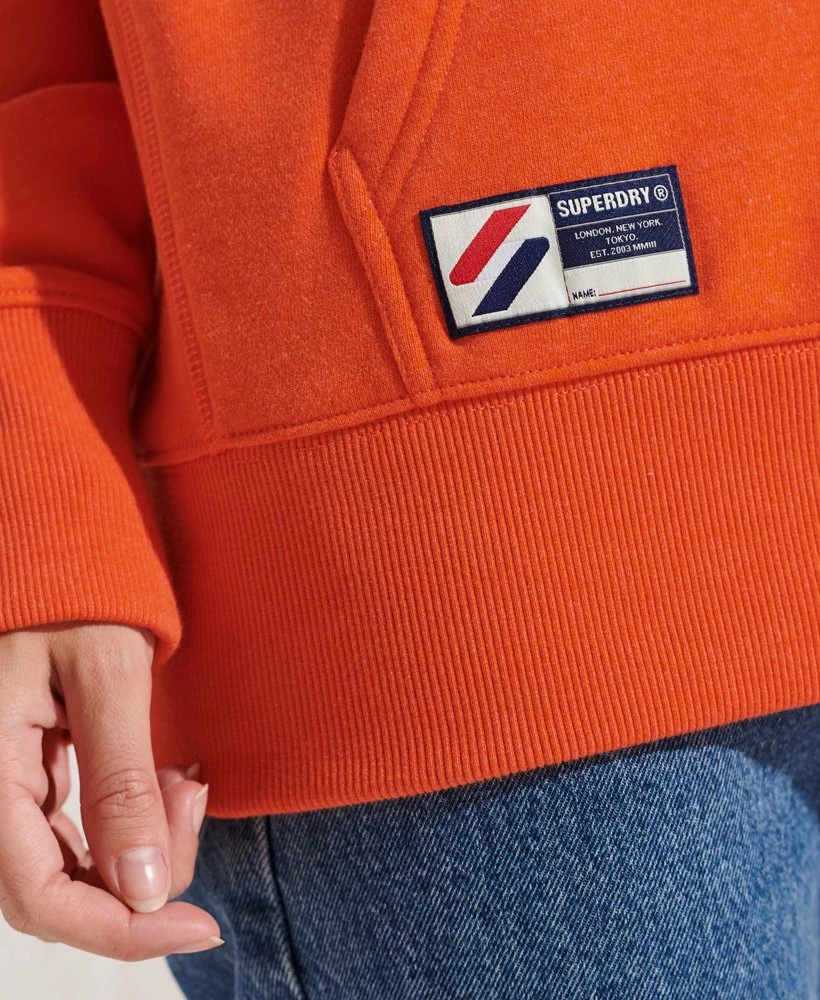 SUPERDRY Code Applique Oversized Hoodie Roseate Pink Marl 5 SUPERDRY Code Applique Oversized Hoodie Roseate Pink Marl - Image 5