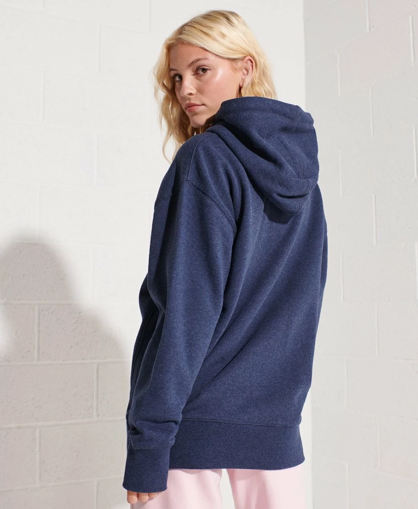 SUPERDRY Code Applique Oversized Hoodie Nautical Yellow Marl 2 SUPERDRY Code Applique Oversized Hoodie Nautical Yellow Marl - Image 2