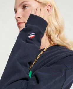 SUPERDRY City College Crew Sweatshirt Dress Mazarine Blue 11 SUPERDRY City College Crew Sweatshirt Dress Mazarine Blue -Sportswear Sales 2022 upload9223368955665957201