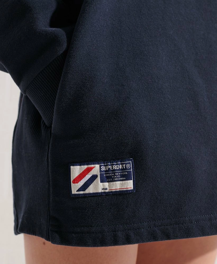 SUPERDRY City College Crew Sweatshirt Dress Mazarine Blue 4 SUPERDRY City College Crew Sweatshirt Dress Mazarine Blue - Image 4