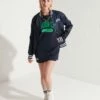 SUPERDRY City College Crew Sweatshirt Dress Mazarine Blue