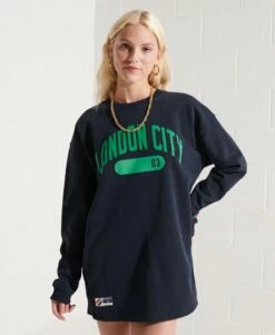 SUPERDRY City College Crew Sweatshirt Dress Mazarine Blue 17 SUPERDRY City College Crew Sweatshirt Dress Mazarine Blue -Sportswear Sales 2022 upload9223368955665957205 2