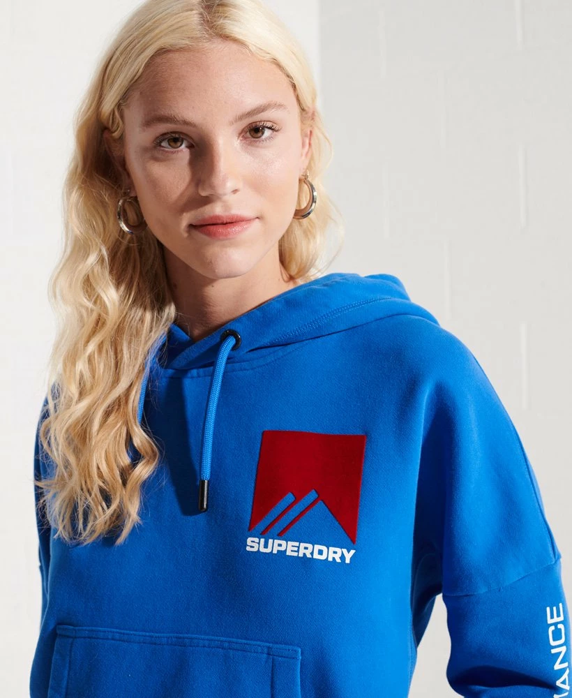 SUPERDRY Mountain Sport Crop Hoodie Royal 3 SUPERDRY Mountain Sport Crop Hoodie Royal - Image 3