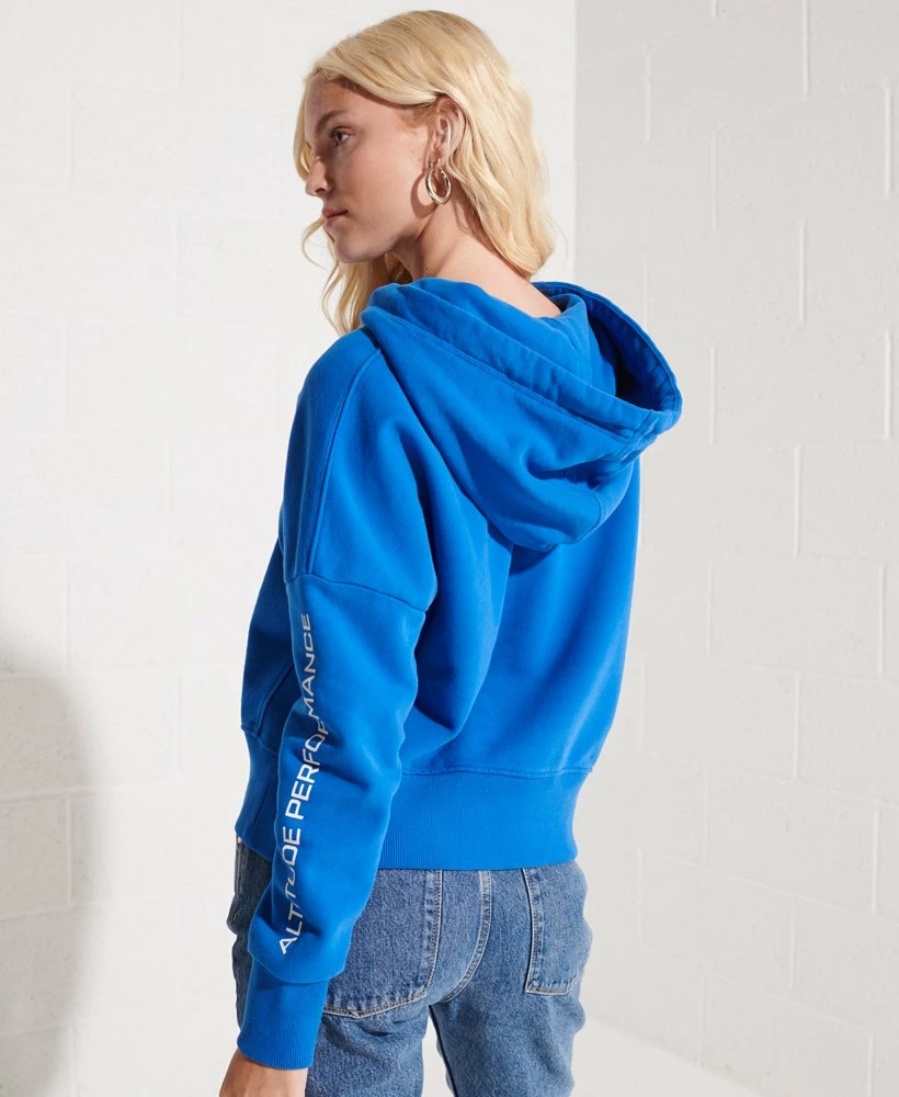 SUPERDRY Mountain Sport Crop Hoodie Royal 2 SUPERDRY Mountain Sport Crop Hoodie Royal - Image 2