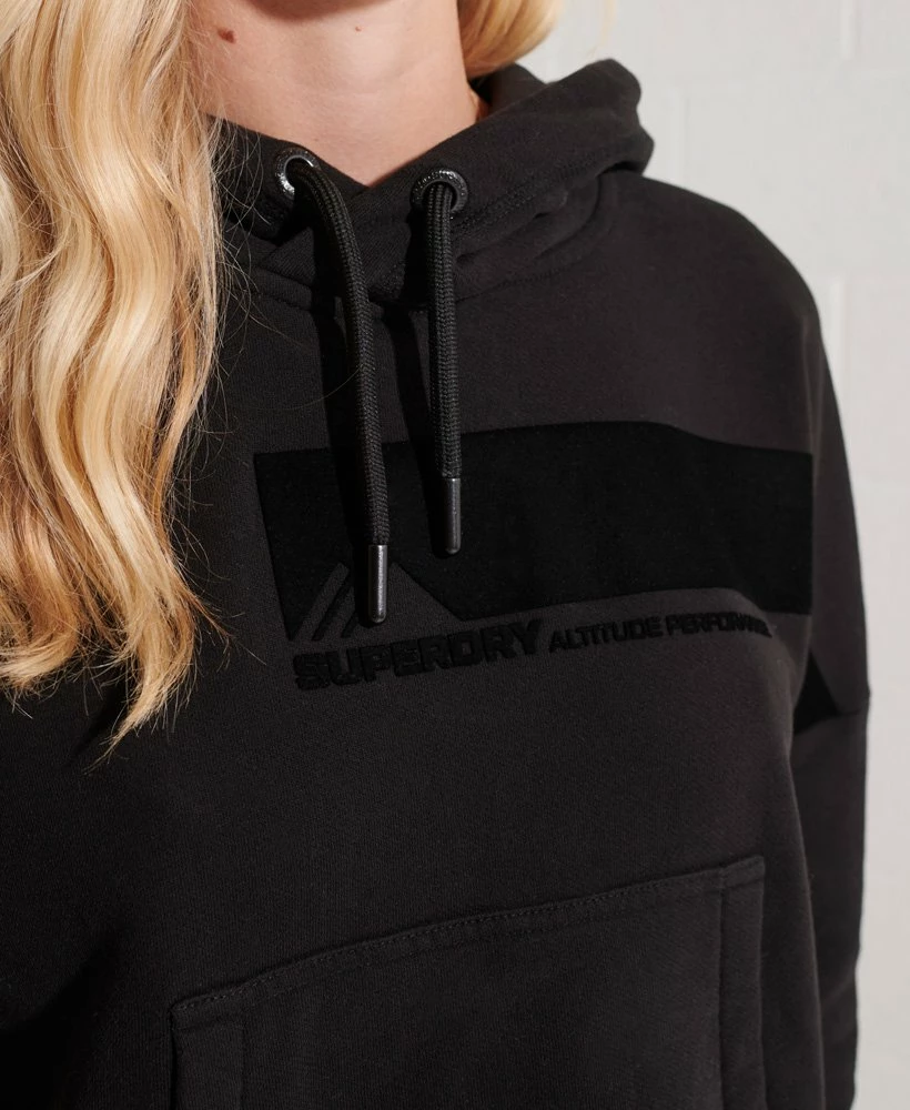 SUPERDRY Mountain Sport Black Crop Hoodie Black 3 SUPERDRY Mountain Sport Black Crop Hoodie Black - Image 3