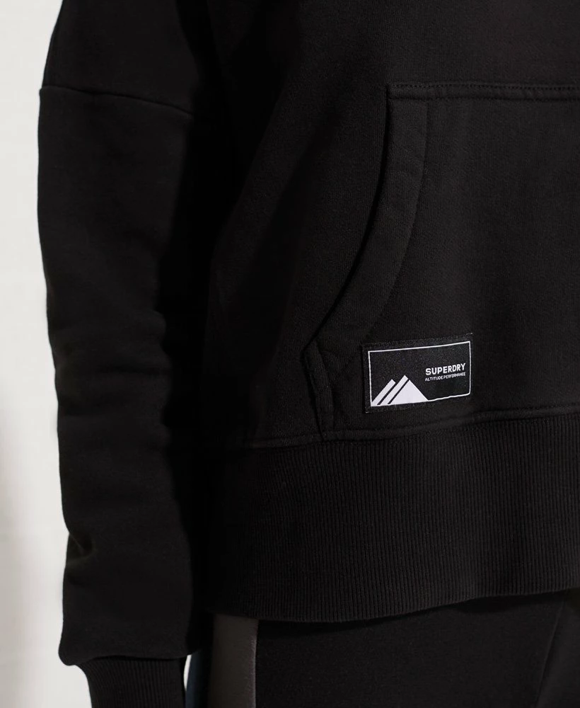 SUPERDRY Mountain Sport Black Crop Hoodie Black 4 SUPERDRY Mountain Sport Black Crop Hoodie Black - Image 4