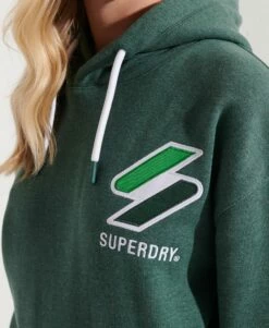 SUPERDRY Code Applique Oversized Hoodie Nautical Yellow Marl